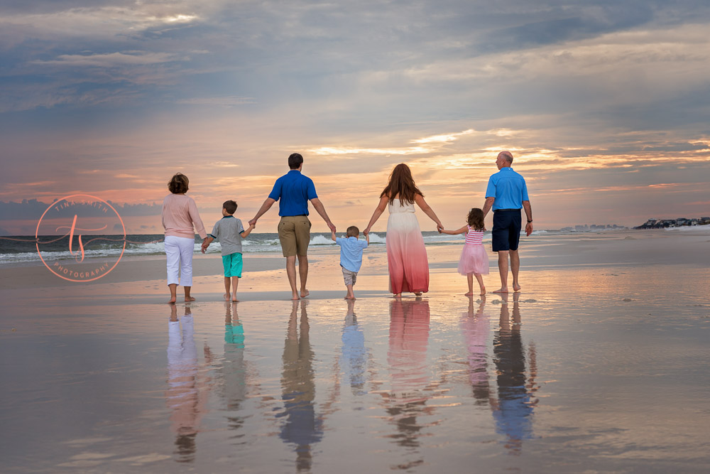 destin sunset family beach photography