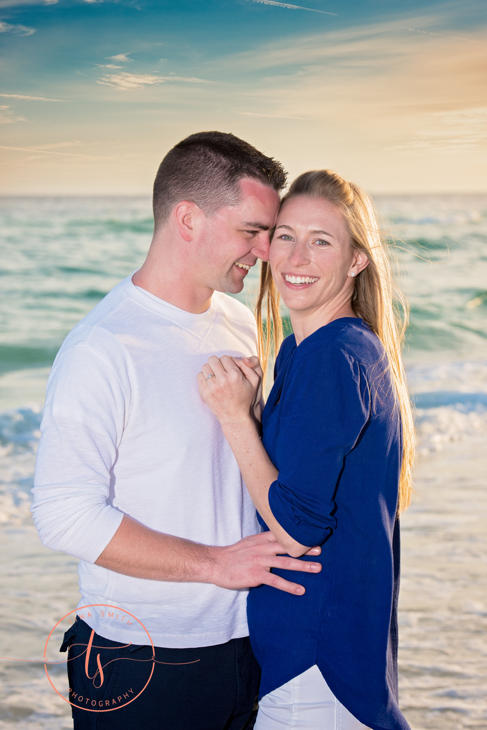 couple posing for engagement photography