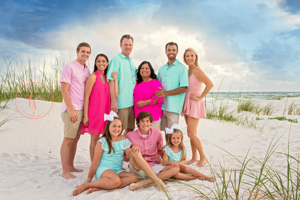 extended family destin family beach photographer