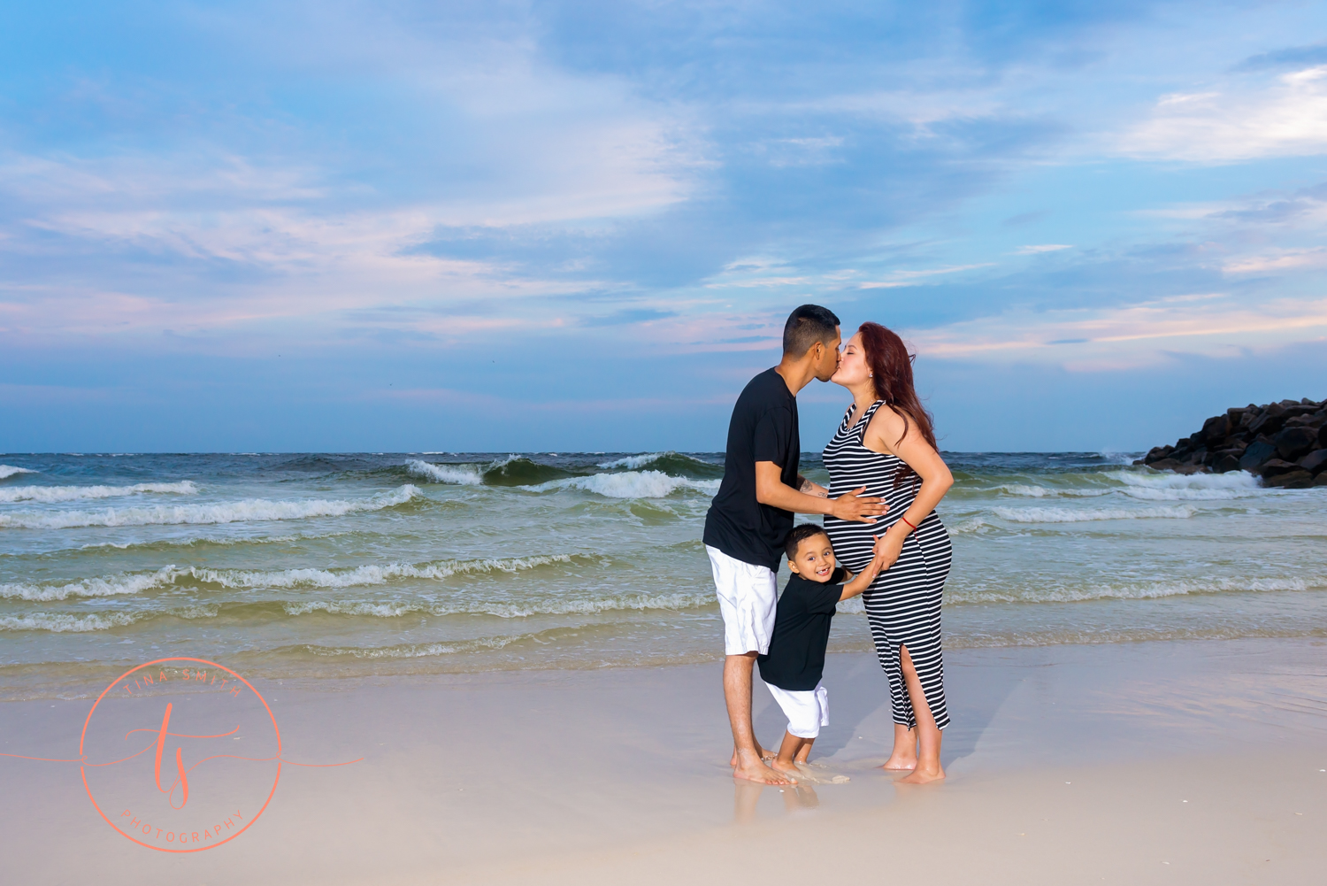 maternity session on beach in destin 