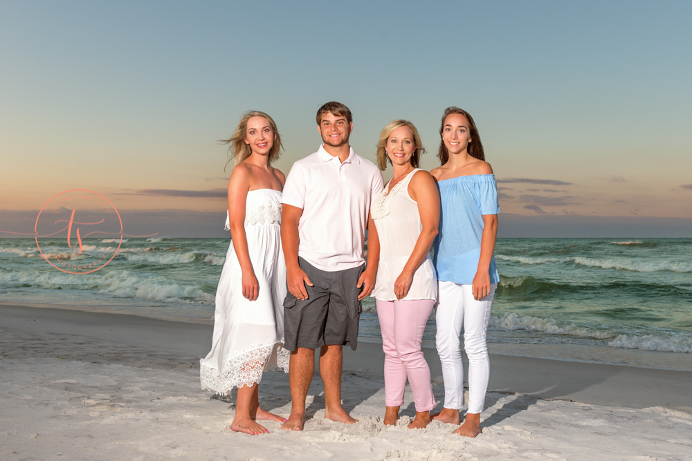 watersound photographer family sunrise beach session