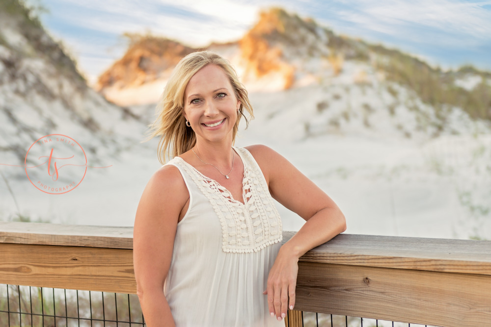 watersound photographer headshots on the beach